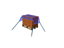 Load image into Gallery viewer, Van Load Restraint Net with 4 x 2m ratchet straps