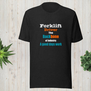 Safepul Forklift driver Unisex black t-shirt