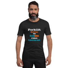 Afbeelding in Gallery-weergave laden, Safepul Forklift driver Unisex black t-shirt
