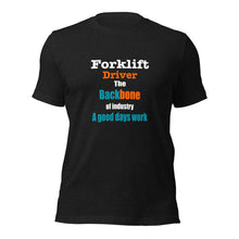 Afbeelding in Gallery-weergave laden, Safepul Forklift driver Unisex black t-shirt