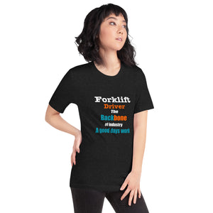 Safepul Forklift driver Unisex black t-shirt